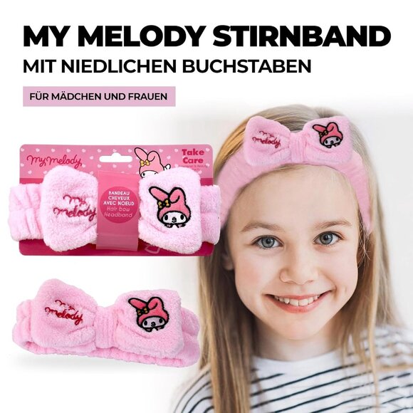 My Melody Headband Kids Girls Plush Polyester Cute Wide Elastic Hair Accessory - Picture 2 of 7